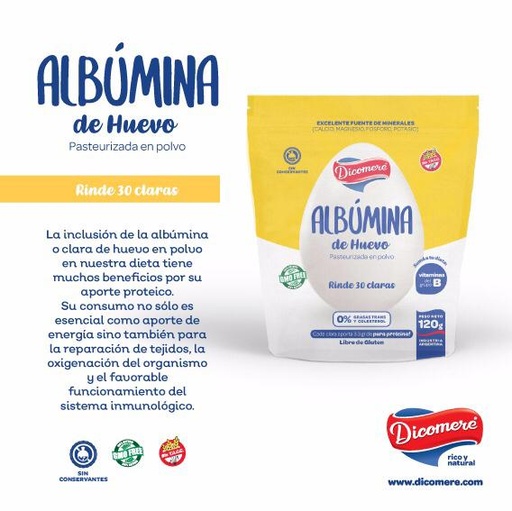 [DICOM2163] Albumina de Huevo Sin Tacc Dicomere x 120g