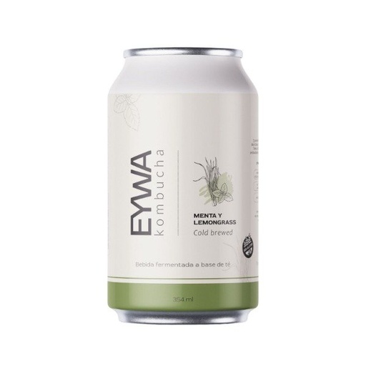 Lata KOMBUCHA MENTA y LEMONGRASS Sin Tacc x 354cc EYWA