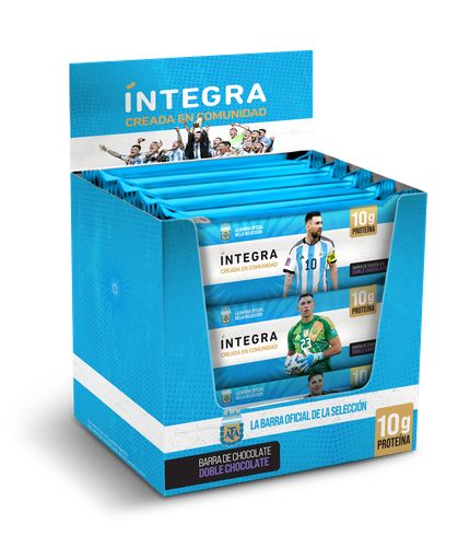 20% OFF !! (vto 20/11/26) - Barra de Chocolate DOBLE CHOCOLATE AFA-Oficial Selección Argentina x 12u INTEGRA