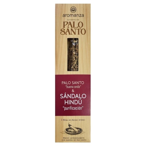 Sahumerio PALO SANTO Buena Onda Sándalo Hindú x 8uni