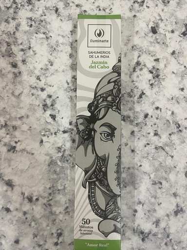 SAHUMERIO caja rectangular JAZMÍN DEL CABO x12 UNI ILUMINARTE