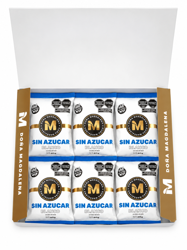 Caja de ALFAJORES Blanco con Dulce de Leche SIN AZUCAR x 12 uni DOÑA MAGDALENA