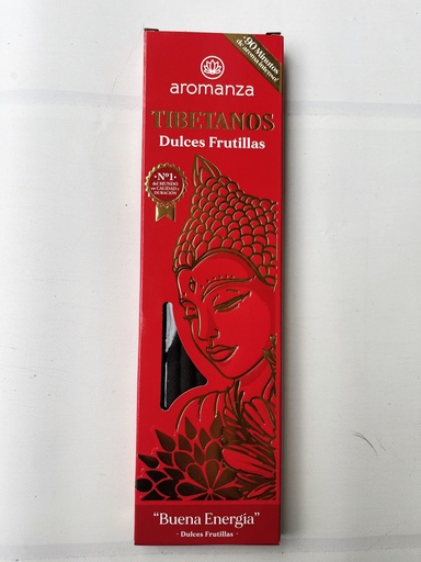 Sahumerios TIBETANOS DULCES FRUTILLAS "Buena energía" x 8 uni AROMANZA