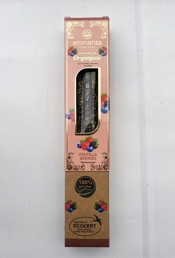 Sahumerios ORGÁNICOS FRUTILLA BERRIES x 8 uni AROMANZA