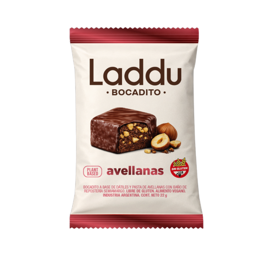 Laddu Bocadito Avellanas - Caja x 12 Unidades LADDUBAR