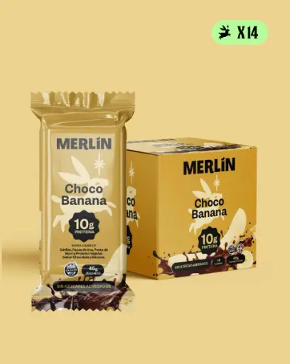 Barra PROTEICA Choco BANANA SIN TACC 45gr x 14 uni- MERLIN FOODS